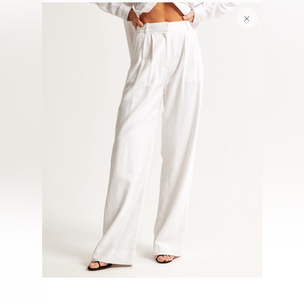 NWT A&F Sloane Tailored Linen-Blend Pant
